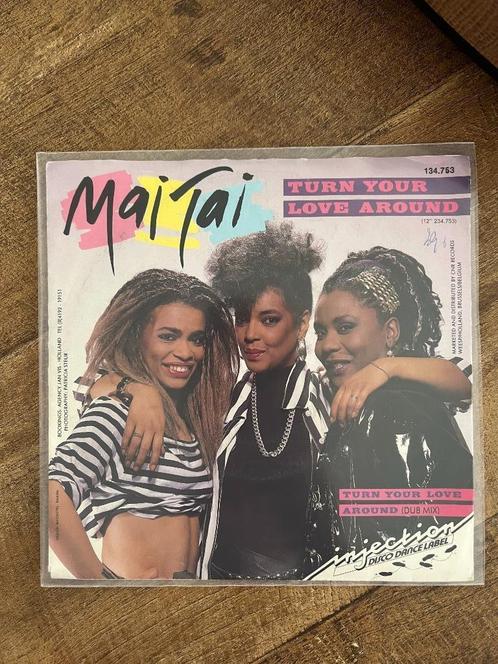 Mai Tai-Turn your love around., Cd's en Dvd's, Vinyl Singles, Zo goed als nieuw, Single, Pop, 7 inch, Ophalen of Verzenden