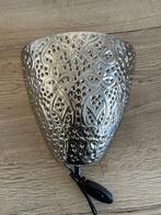 Wandlamp filigrain zilverkleurig, Huis en Inrichting, Lampen | Wandlampen, Verzenden, Gebruikt, Metaal, Oosters