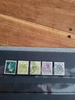 Nederland kavel perfins preforatie postzegels 5 stuks, Ophalen of Verzenden, Gestempeld