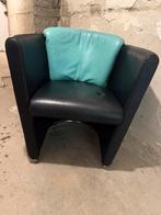 Luxe moderne leren fauteuil, Huis en Inrichting, Fauteuils, Ophalen, Zo goed als nieuw