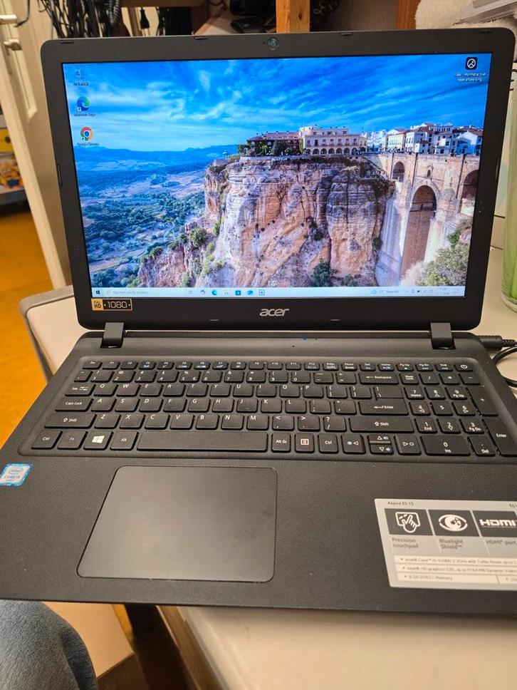 Acer laptop, aspire es15, W10, Intel core i5, 8GB DDR3, 256G, Computers en Software, Windows Laptops, Gebruikt, 15 inch, SSD, 2 tot 3 Ghz