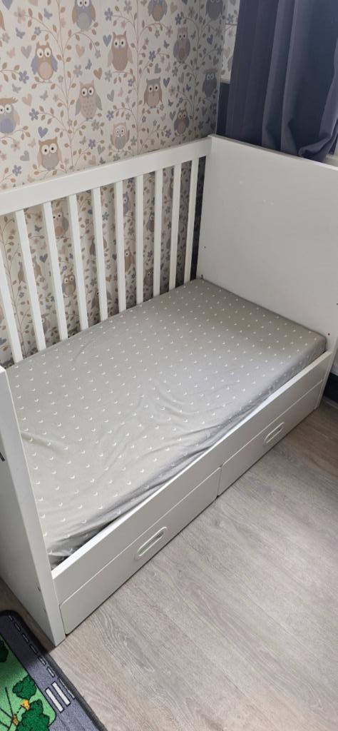 IKEA STUVA ledikant + HIMLAVALV 3D mattress, Kinderen en Baby's, Babywiegjes en Ledikanten, Zo goed als nieuw, Ledikant, Ophalen