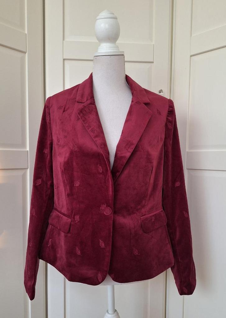 Geisha nieuw burgundy fluwelen colbert blazer jasje L 40, Kleding | Dames, Jasjes, Kostuums en Pakken, Nieuw, Jasje, Maat 42/44 (L)