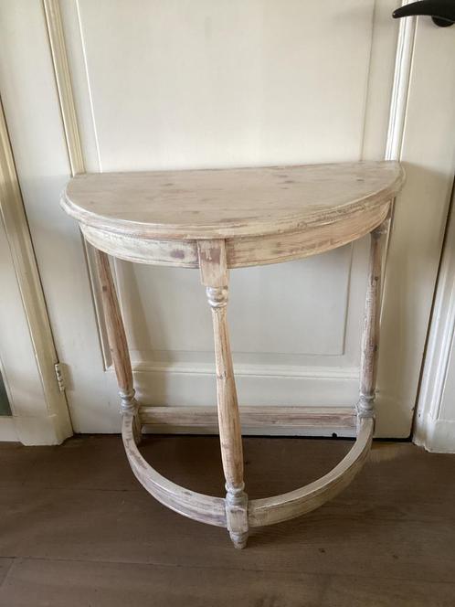 Half ronde sidetable, Huis en Inrichting, Tafels | Sidetables, Zo goed als nieuw, 25 tot 50 cm, 50 tot 100 cm, Rechthoekig, Ophalen of Verzenden
