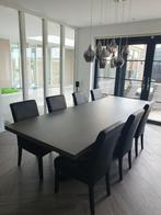 Eettafel voor 8 personen - antraciet/bruin, Ophalen, 50 tot 100 cm, Zo goed als nieuw, Vijf personen of meer
