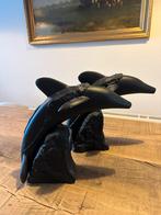 Beelden 2 stuks dolfijnen/zwart circa 45 cm, Ophalen of Verzenden, Zo goed als nieuw, Mens
