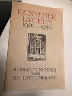 KENNEMER LYCEUM 1930-1950 JUBILEUM NUMMER VAN DE LYCEUMKRANT, Boeken, Ophalen of Verzenden, Gelezen