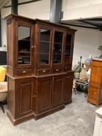 vitrinekast buffetkast massief hout authentiek vintage, Huis en Inrichting, Gebruikt, Eikenhout, 200 cm of meer, 150 tot 200 cm