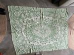 Vintage groene bloemendeken, Huis en Inrichting, Woonaccessoires | Plaids en Woondekens, Ophalen of Verzenden, Gebruikt