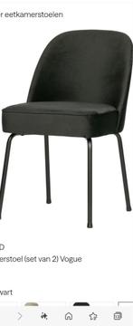 5 eetstoelen van be pure home zwart velvet, Huis en Inrichting, Stoelen, Ophalen, Zo goed als nieuw, Zwart, Eén