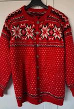Noors Wollen Vest 36 38 folklore kerst outdoor, Ophalen of Verzenden, Zo goed als nieuw, Maat 38/40 (M), Rood