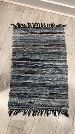 Vloerkleedje gemaakt van denim, Gebruikt, 50 tot 100 cm, Blauw, Industrieel