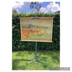 Vintage landkaart, schoolkaart, kaart en landschap, Wolters, Antiek en Kunst, Antiek | Schoolplaten, Ophalen, Aardrijkskunde