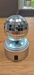 Mini disco bolletje met 3 led lampjes, Ophalen of Verzenden, Gebruikt, Discobol