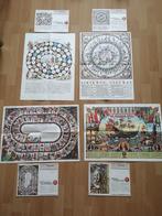4 Oude Ganzenbord spellen van Moccona uit 1972, van papier, Ophalen of Verzenden, Zo goed als nieuw