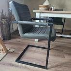 Eetkamerstoelen x 4 van echt leer - Industrieel, Huis en Inrichting, Stoelen, Ophalen, Zo goed als nieuw, Leer
