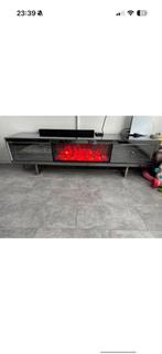 Stijlvol TV-meubel met openhaard & LED, Kunststof, 150 tot 200 cm, Ophalen of Verzenden, Zo goed als nieuw