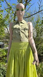 Gilet - spijkerstof groen - Somebody - vintage - XS - S, Somebody, Ophalen of Verzenden, Zo goed als nieuw