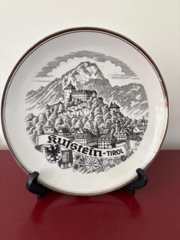 Vintage decoratief porseleinen sierbord Tirol Kufstein  beschikbaar voor biedingen