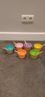 Kinder speelgoed ijsjes met lepel 6 stuks Nieuw, Ophalen of Verzenden, Nieuw, Jongen of Meisje