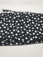 Viscose zwart dots (136), Overige materialen, 120 cm of meer, Zwart, Ophalen of Verzenden