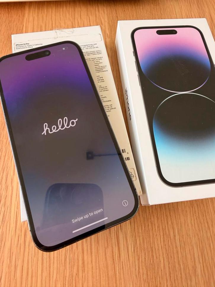iPhone 14 Pro 128GB Deep Purple - Nieuwe Batterij!, Telecommunicatie, Mobiele telefoons | Apple iPhone, Zo goed als nieuw, 128 GB
