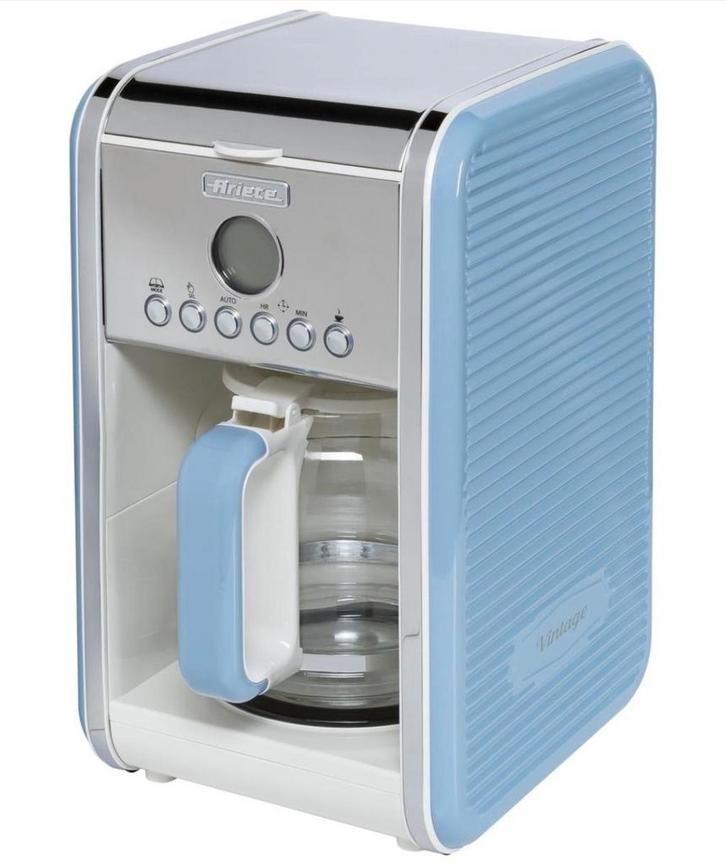 Ariete Koffiezetapparaat babyblauw NIEUW, Witgoed en Apparatuur, Koffiezetapparaten, Zo goed als nieuw, Koffiemachine, 10 kopjes of meer
