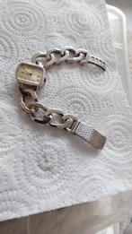 Antiek Zilver Horloge met Grove Schakelband, Sieraden, Tassen en Uiterlijk, Antieke sieraden, Ophalen of Verzenden, Zilver