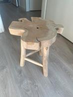 Houten kruk of bijzettafeltje, Ophalen of Verzenden, Zo goed als nieuw, Hout