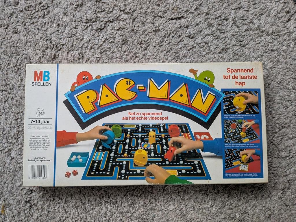 PAC-MAN Bordspel - Compleet & Goede Staat!, Een of twee spelers, Ophalen of Verzenden, Zo goed als nieuw, MB Spellen