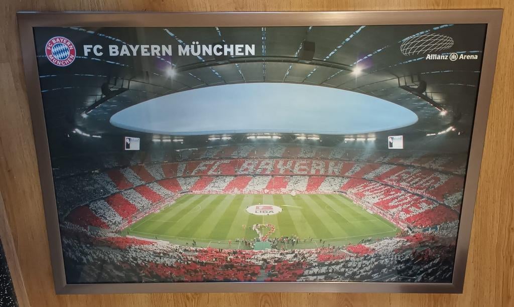 Bayern München Poster met Lijst, 50 tot 75 cm, Ophalen of Verzenden, Zo goed als nieuw, 75 tot 100 cm