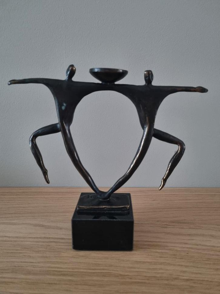 Bronzen Beeldje - Twee Figuren brons, Antiek en Kunst, Kunst | Beelden en Houtsnijwerken, Ophalen of Verzenden