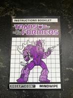 Transformers G1: instructie Mindwipe 1987, G1, Ophalen of Verzenden, Zo goed als nieuw, Decepticons