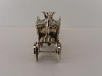 Zilveren miniatuur Koets met 4 paarden                  Z148, Antiek en Kunst, Ophalen of Verzenden, Zilver