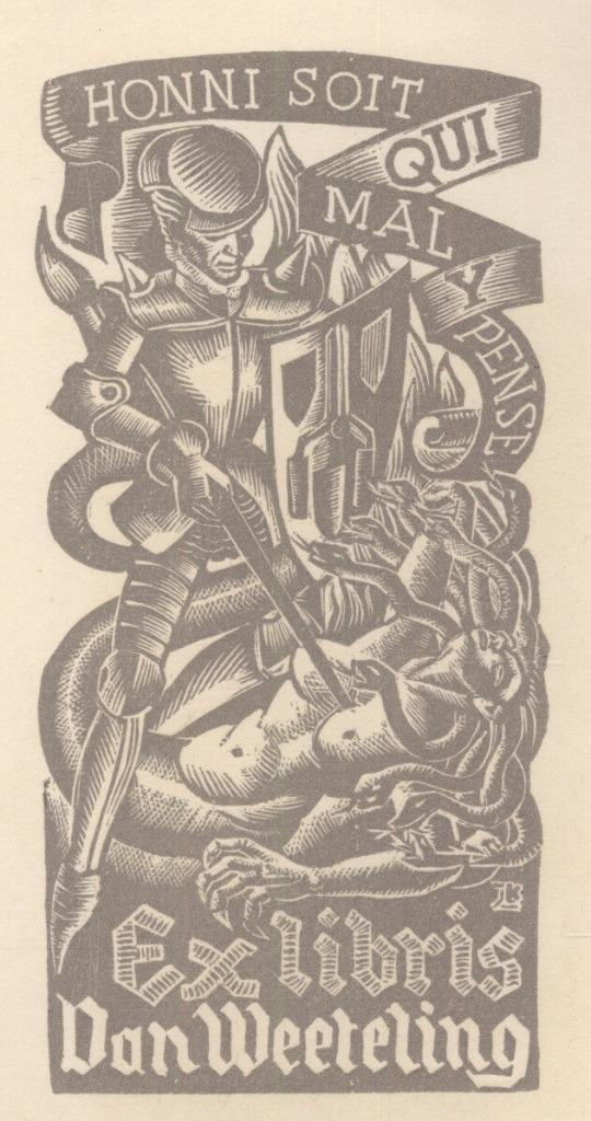 1023 Ex Libris Nederland : Jaap Kuijper , z.j., Antiek en Kunst, Kunst | Etsen en Gravures, Verzenden