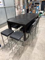 Bartafel met 9 krukken - Mancave/Kroeg, Huis en Inrichting, Tafels | Statafels, Ophalen of Verzenden, Gebruikt