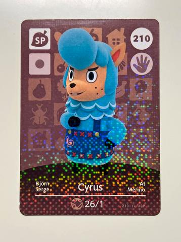Nintendo Animal Crossing Cards - Series 3 - card 210 Cyrus beschikbaar voor biedingen
