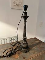 ANTIEKE LAMP LAMPENVOET ZWART HOUT BALUSTER HOOG, Huis en Inrichting, Lampen | Tafellampen, Ophalen of Verzenden, Zo goed als nieuw