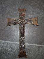 Antiek Messing Kruisbeeld Wanddecoratie, Ophalen of Verzenden