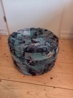 Vintage Retro Ronde Poef, Minder dan 50 cm, Gebruikt, Rond, Minder dan 50 cm