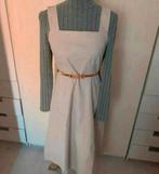 Ecru overgooier jurk maat 36, Kleding | Dames, Beige, Ophalen of Verzenden, Zo goed als nieuw, Maat 36 (S)