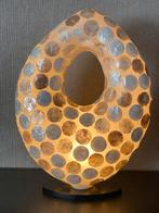 Tafelamp gold donut schelpen parelmoer!!, Ophalen of Verzenden, Zo goed als nieuw