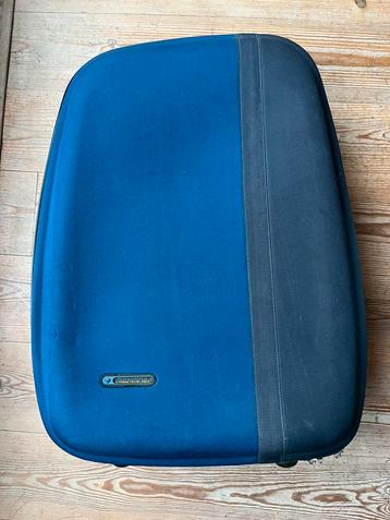 Grote reis koffer Saxoline blauw zwart trolley wielen beschikbaar voor biedingen