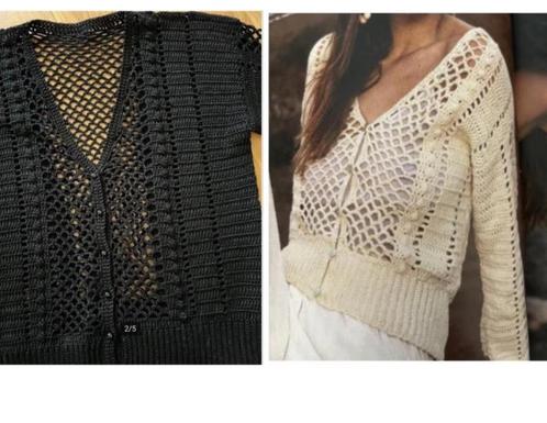 Hand gehaakt Vestje maat 40 Phildar NIEUW, Kleding | Dames, Truien en Vesten, Nieuw, Maat 38/40 (M), Zwart, Ophalen of Verzenden