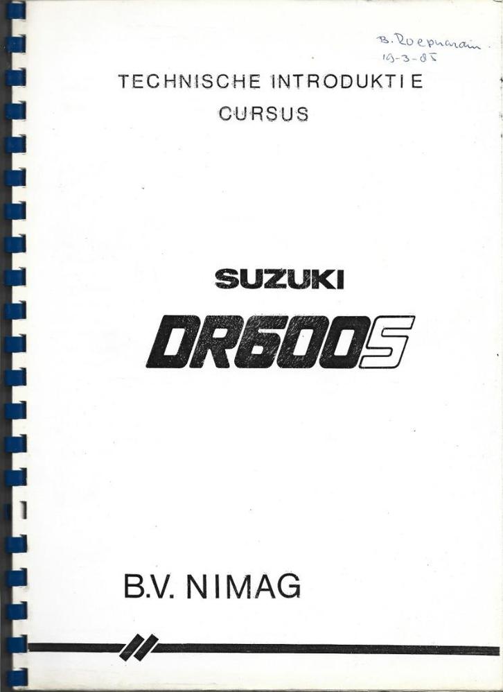 Suzuki DR600 S technische introductie (5752z), Motoren, Handleidingen en Instructieboekjes, Suzuki, Verzenden