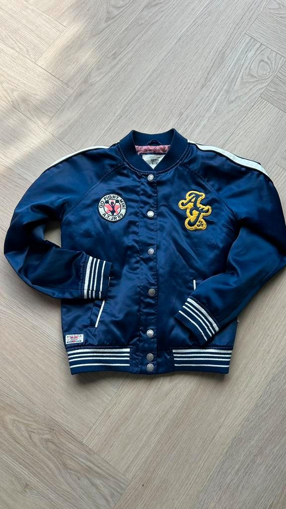 Baseball jas jasje maat 146-152 tussenjas meisje blauw, Kinderen en Baby's, Kinderkleding | Maat 152, Gebruikt, Meisje, Jas, Ophalen of Verzenden