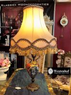 Groot brocante tafellamp porselein limoges antieke barok, Ophalen of Verzenden