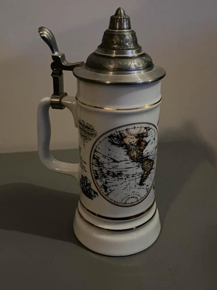 Dinkelacker Bierpul 1988 - Porselein, Als Nieuw!, Antiek en Kunst, Antiek | Keramiek en Aardewerk, Ophalen of Verzenden