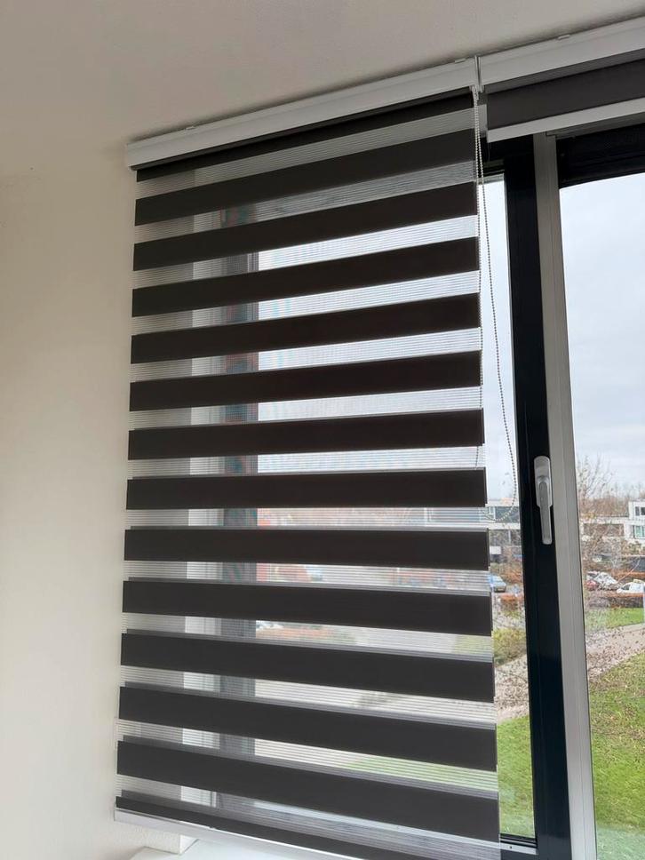 2x duo rolgordijn antraciet - 87,5 cm breed, Huis en Inrichting, Stoffering | Gordijnen en Lamellen, Gebruikt, Minder dan 100 cm