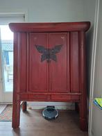 Prachtige Oosterse rode houten kast, Ophalen